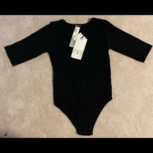 Zara,black bodysuit,size M-L
